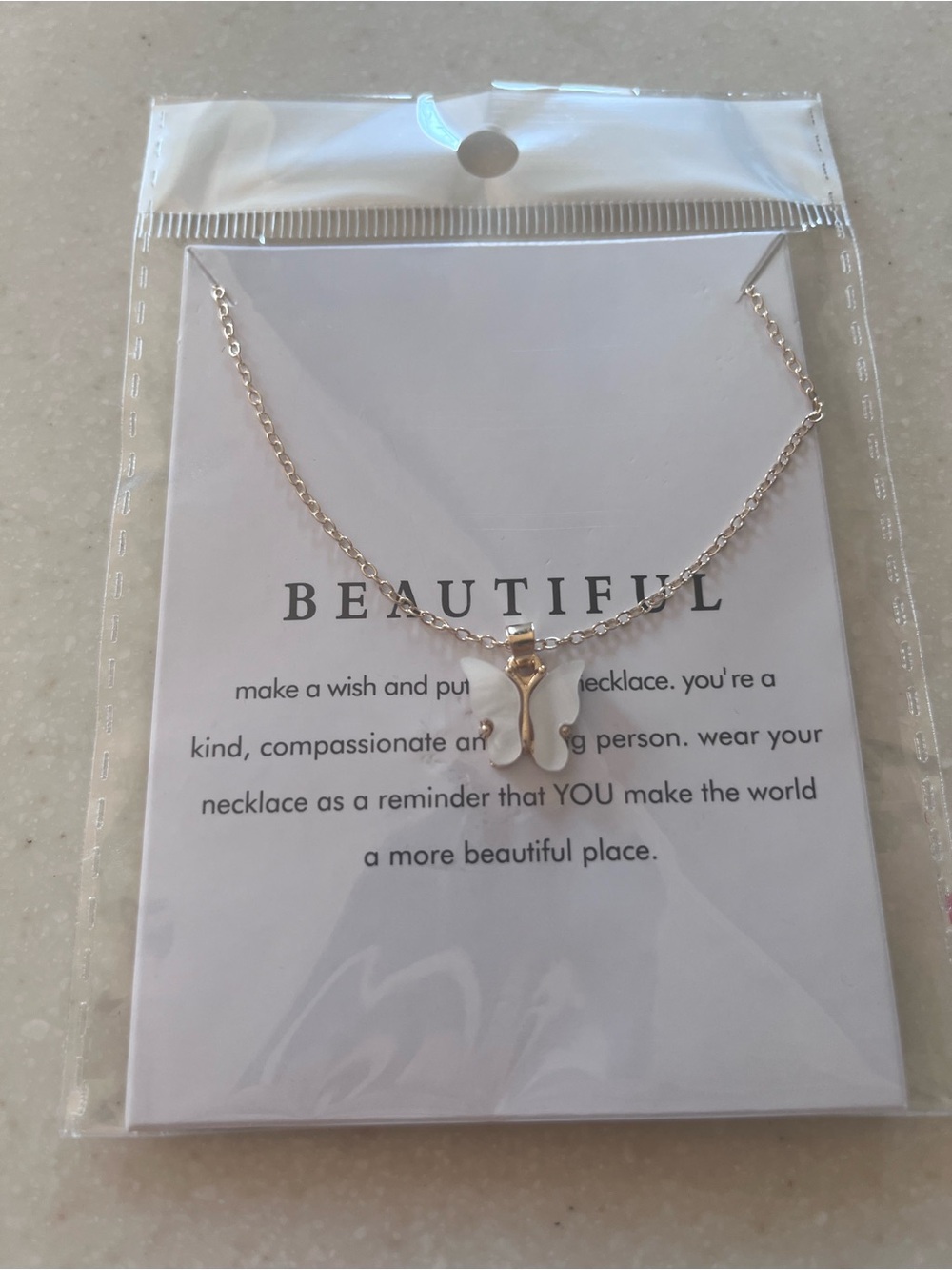 Friendship butterfly necklace